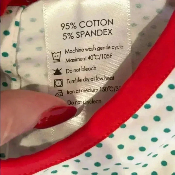 Girls Sweet La Rose Christmas Grinch Polka Dot Ruffle Smock Pants Set Sz 5 - Picture 4 of 11